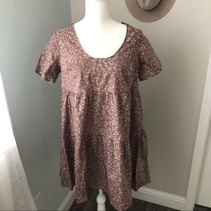 a new day leopard print babydoll dress